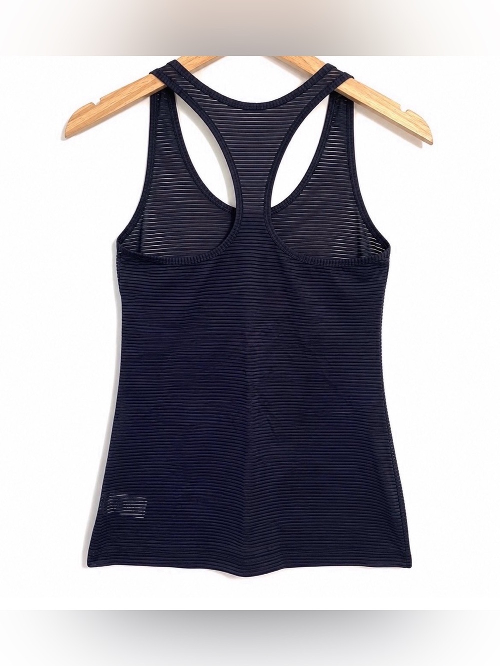 NWT GapFit Sheer Navy Ribbed Racerback Tank Top - Picture 5 of 5